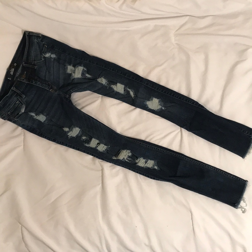 Hollister ripped skinny jeans